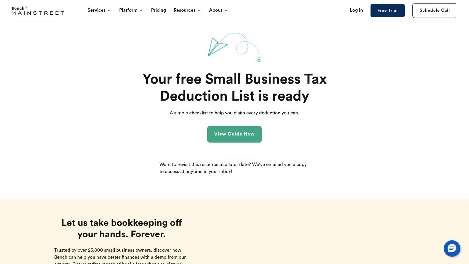 Bench Accounting, The Big List of Small Business Tax Deductions (PDF)