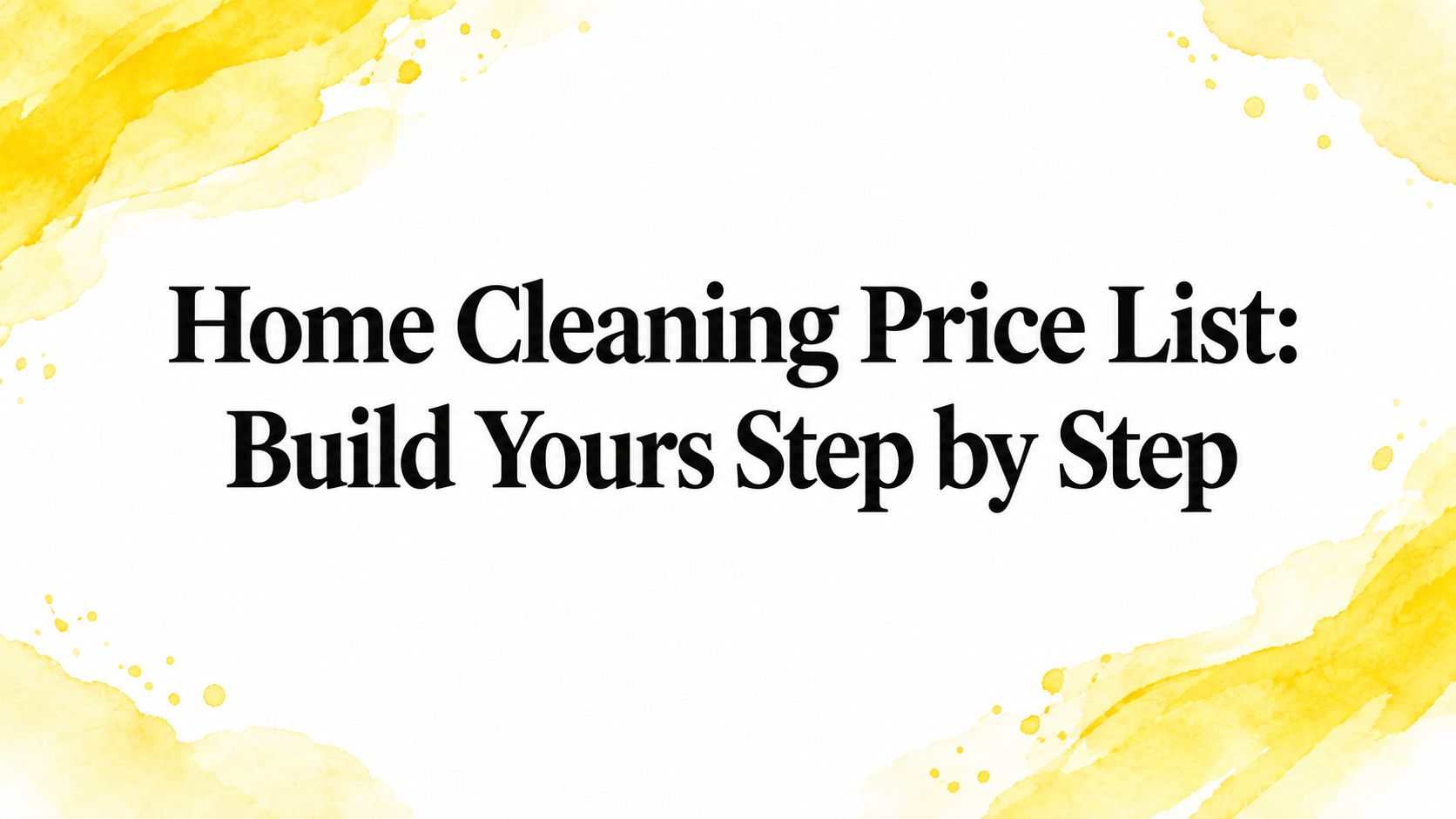 Home Cleaning Price List: Build Yours Step by Step