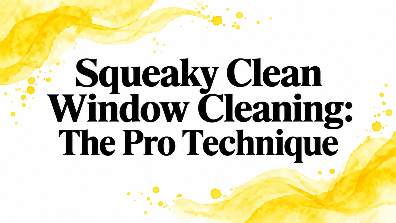 Squeaky Clean Window Cleaning: The Pro Technique
