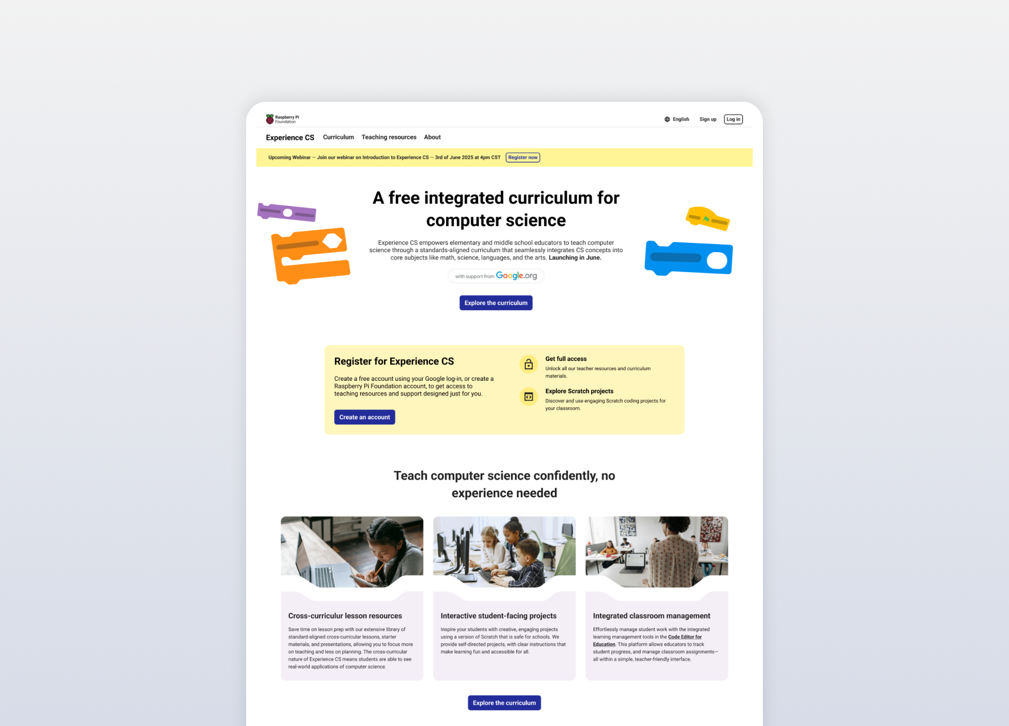 Experience CS ✷ Raspberry Pi Foundation