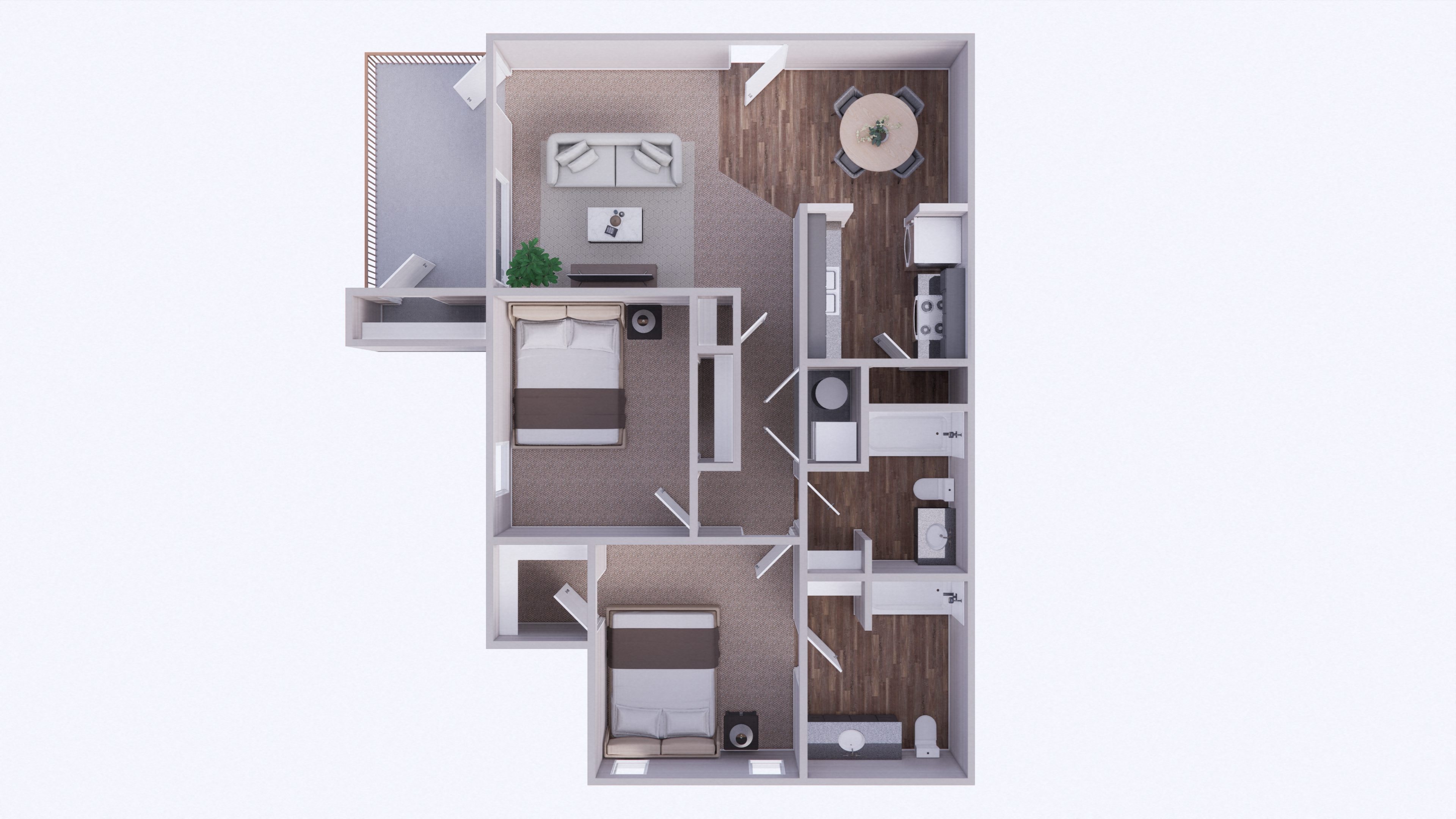 2 Bedroom Apartment Layout