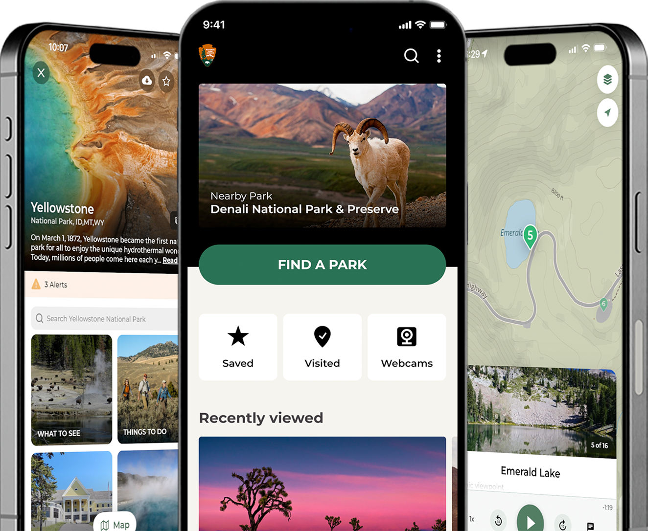 Computer monitor displaying the EMBM redesigned interface, featuring a map view with spectrum activity, job status table, and filter panel.
