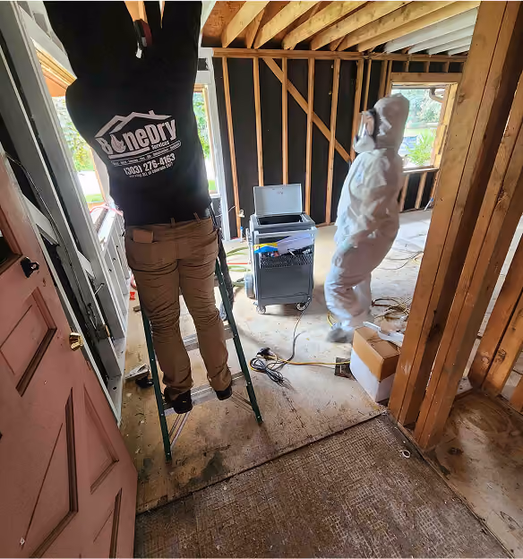 BoneDry technician restoring a house