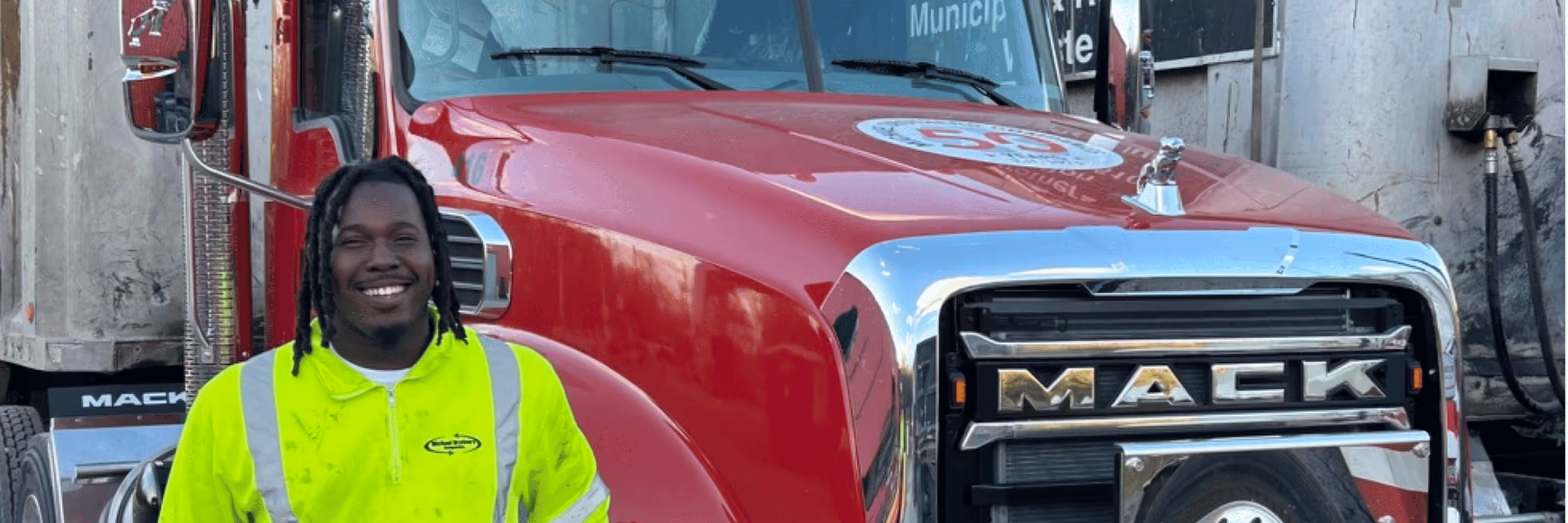 Careers and Employees in Froont of Truck