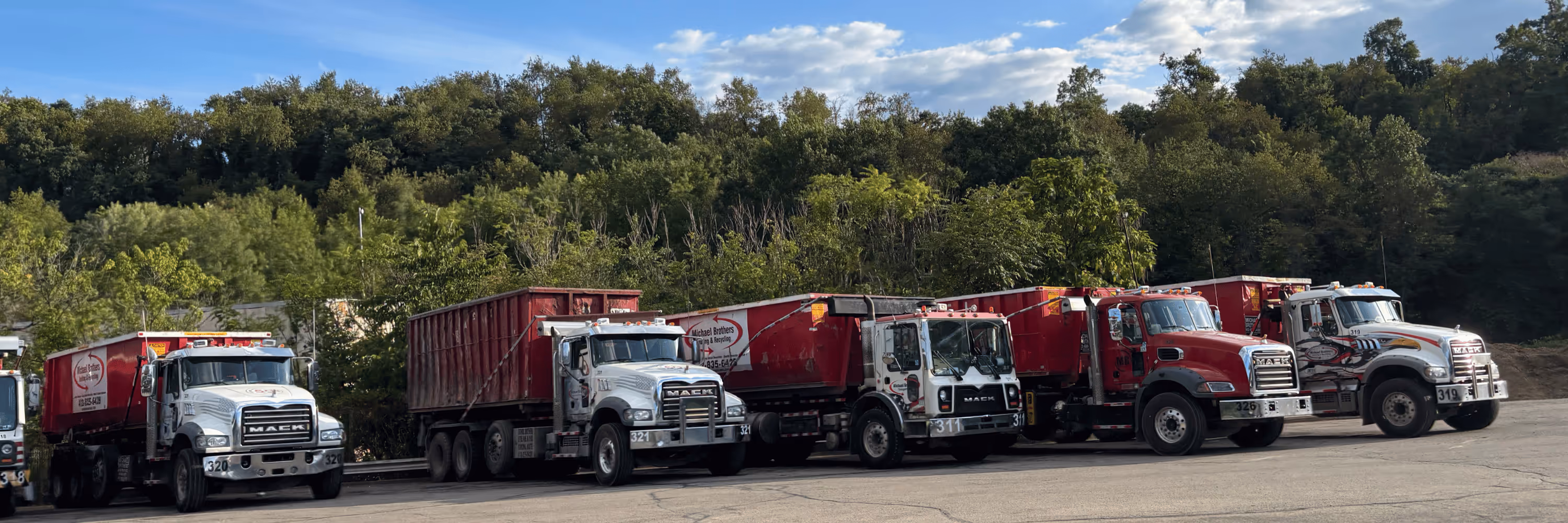 Get a Quote - Trucks Lined Up