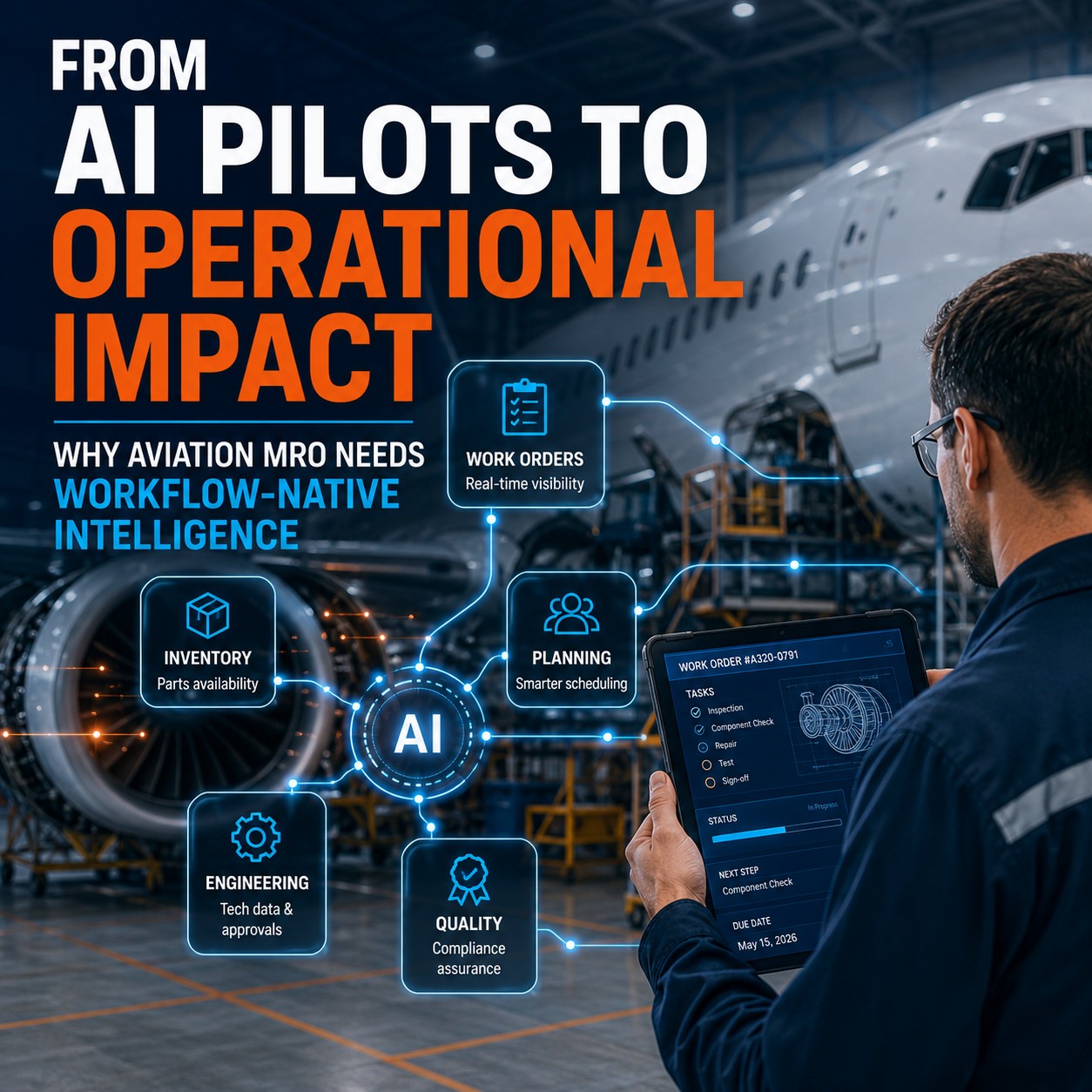 From AI Pilots to Operational Impact: Why Aviation MRO Needs Workflow-Native Intelligence