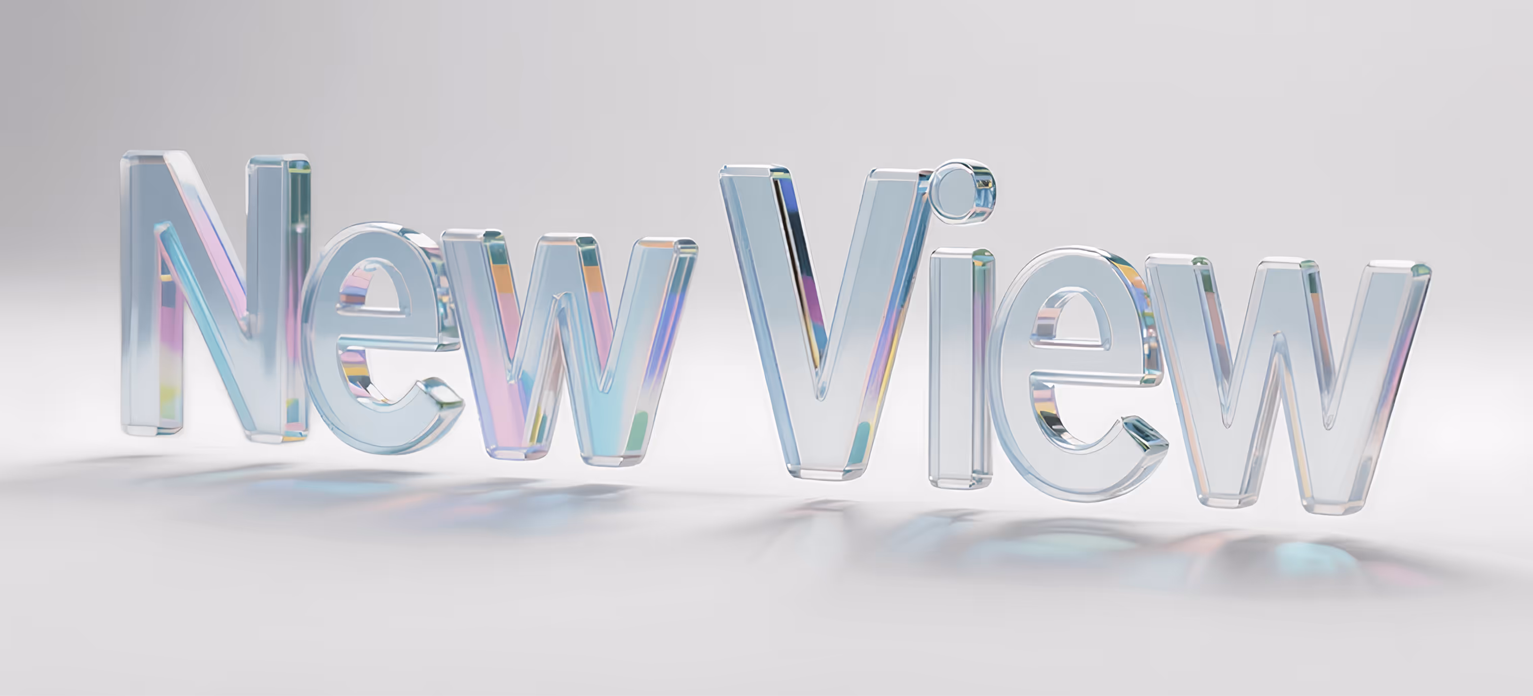 Der Schriftzug The New View in 3D Buchstaben.