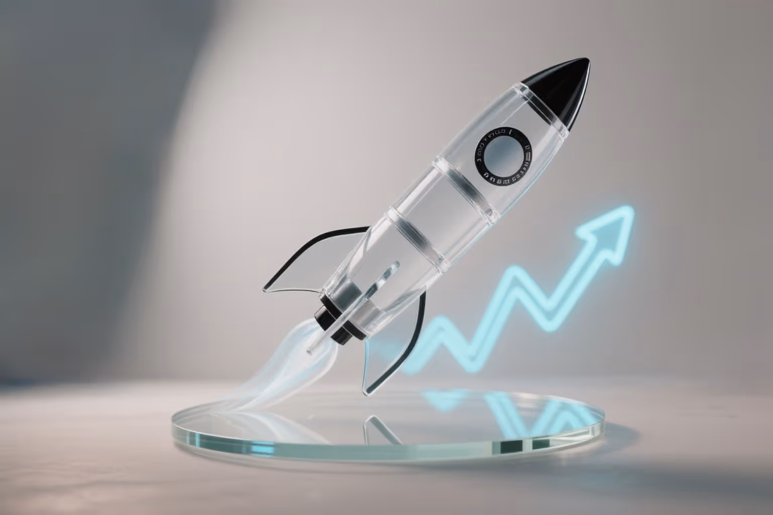 Ein Bild einer startenden Rakete