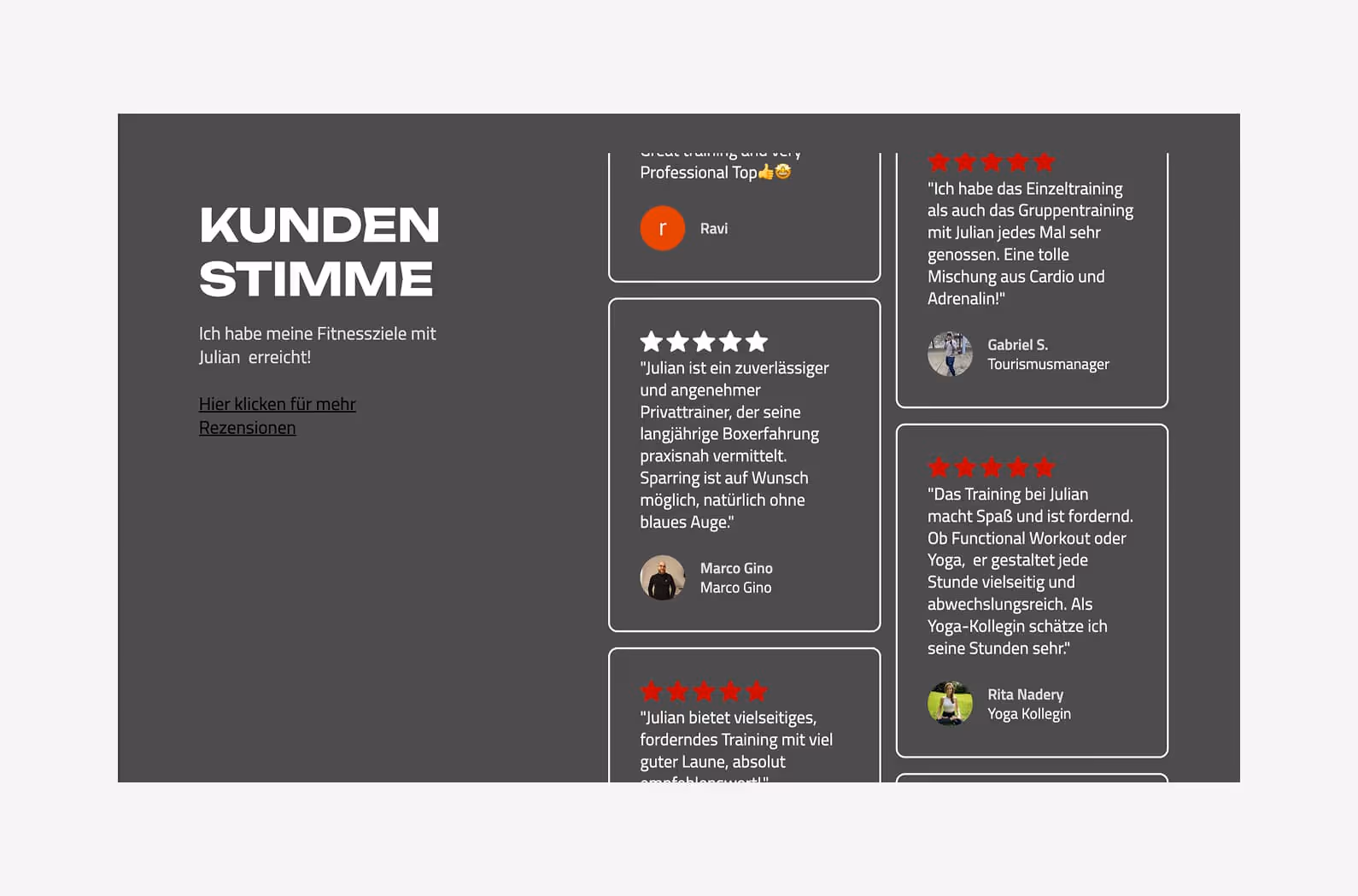 Rezensionen Trainer