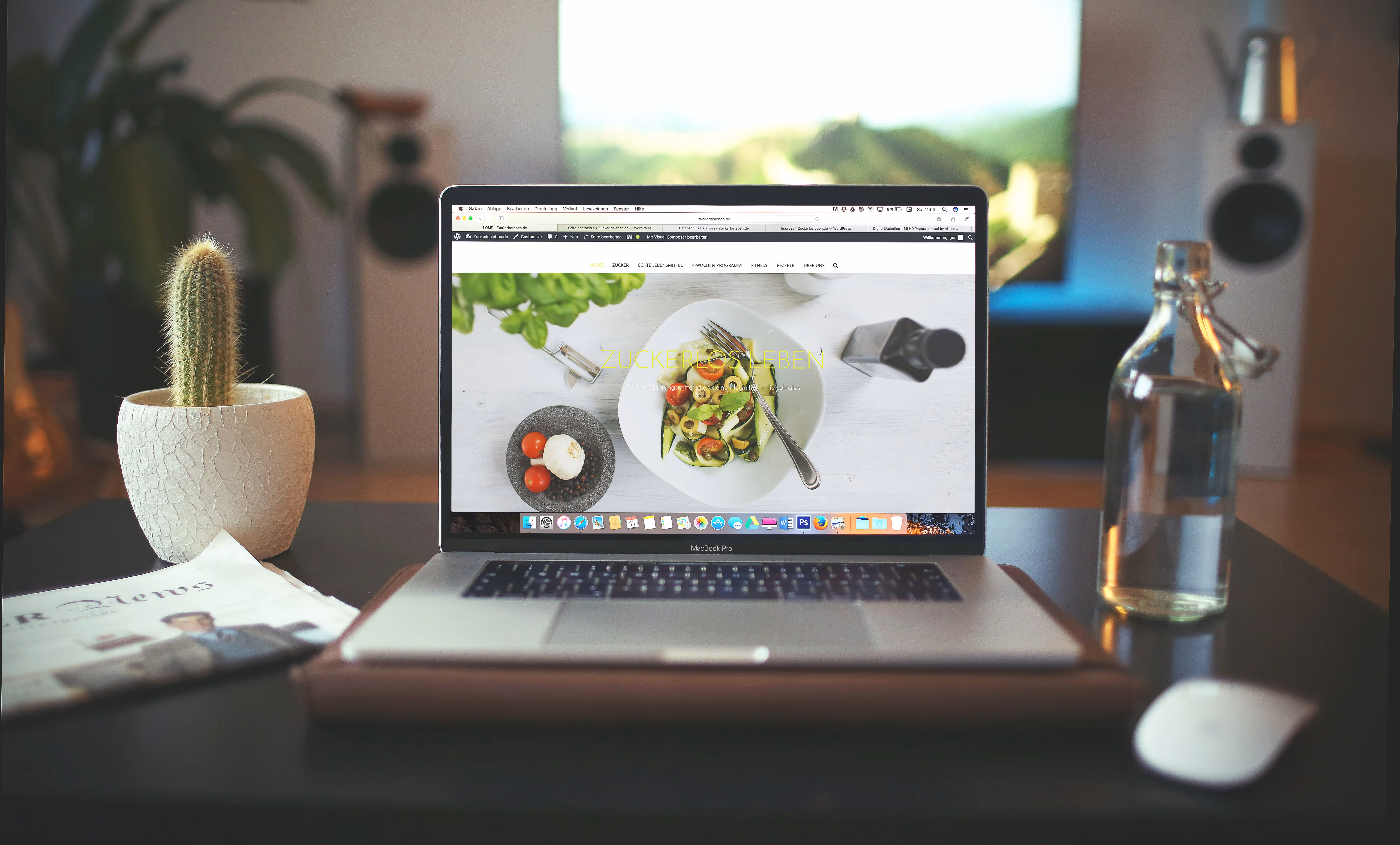 Fertige Website auf einem Laptop