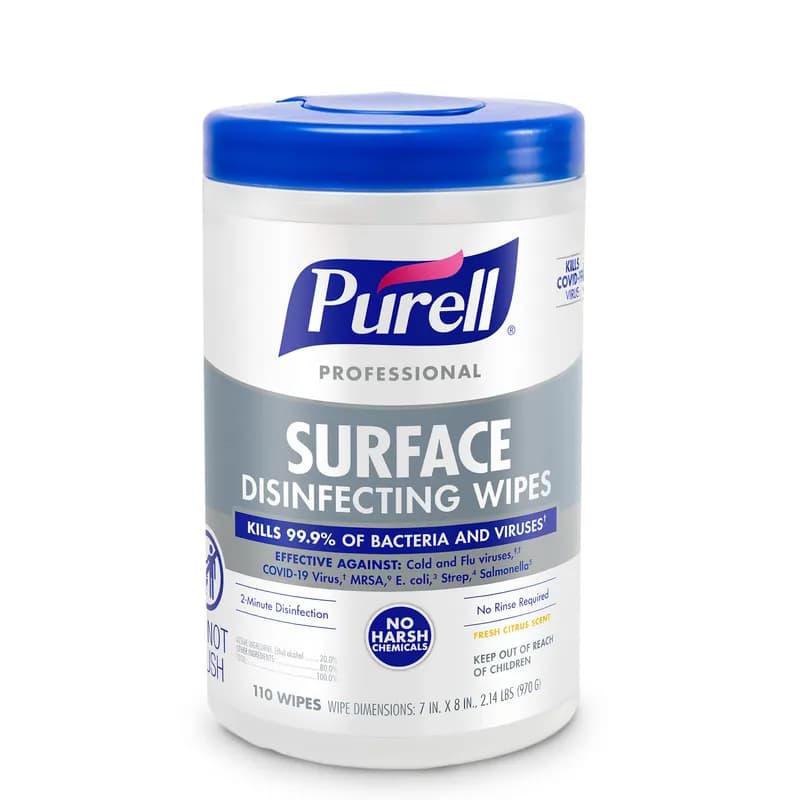 Purell¬Æ Disinfectant Multi Surface Wipe 110 Count/Pack 6 Packs/Case 660 Count/Case