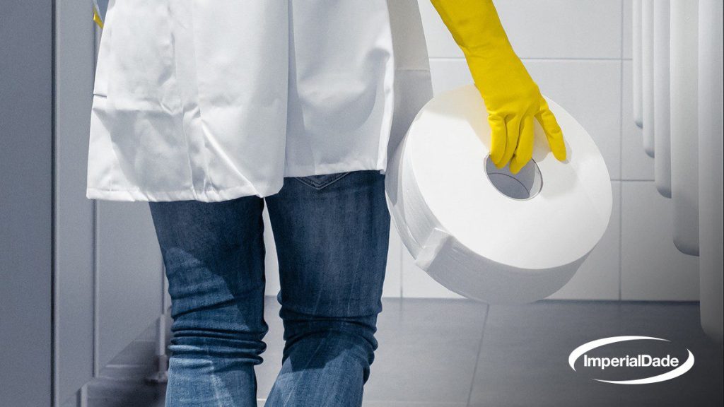 Stadium or arena cleaning operation