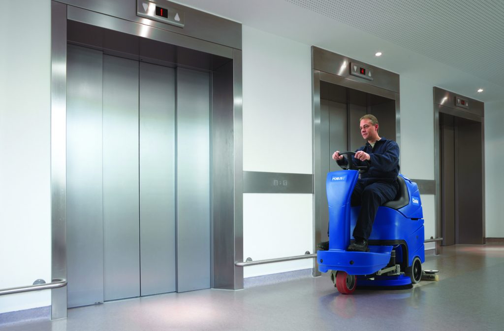 Stadium or arena cleaning operation