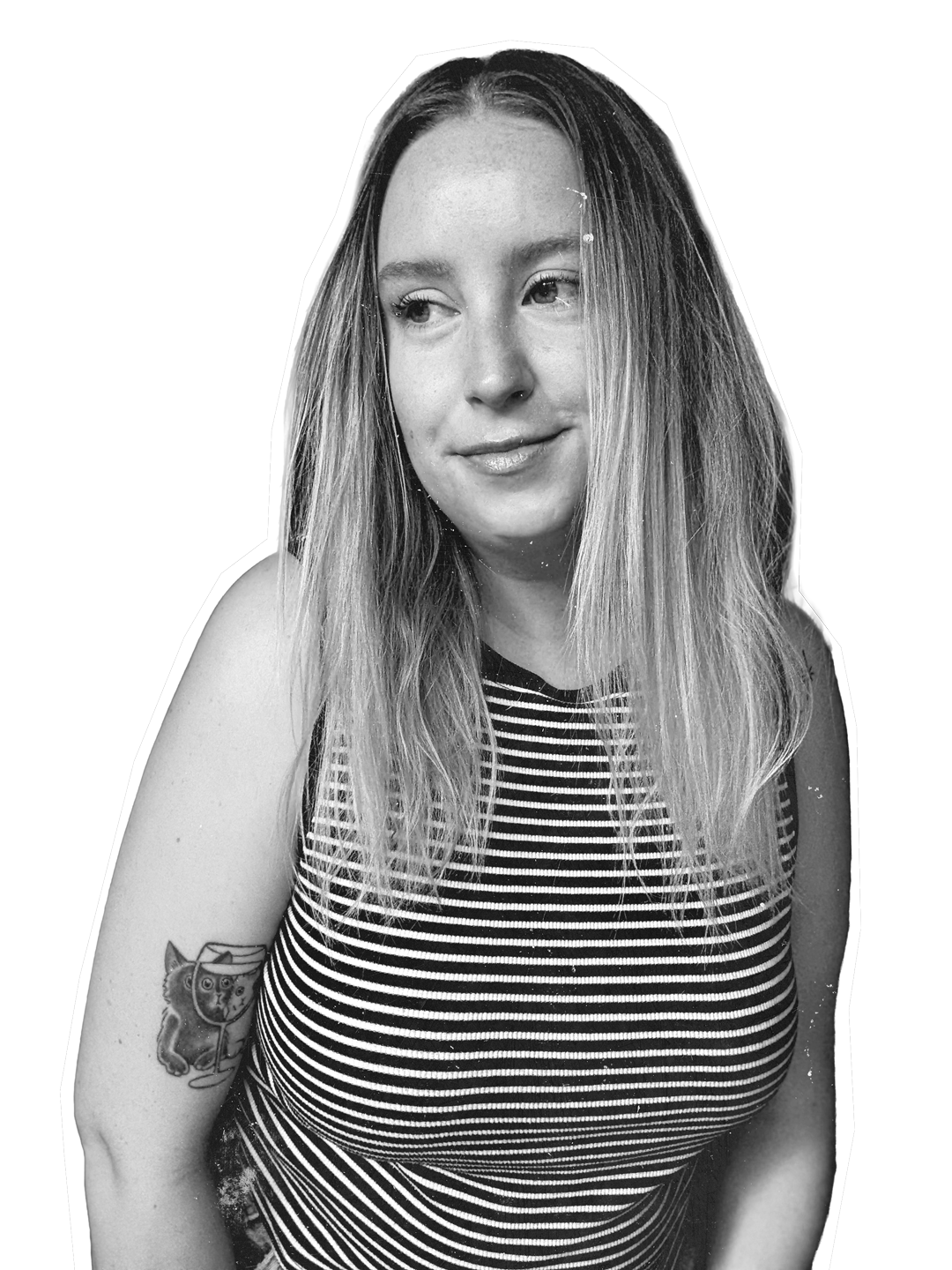 Ashton Tuff, Calgary graphic designer, working on a branding project in her home studio.