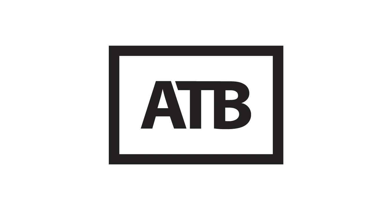 ATB logo in bold black letters inside a black rectangular border on a transparent background.