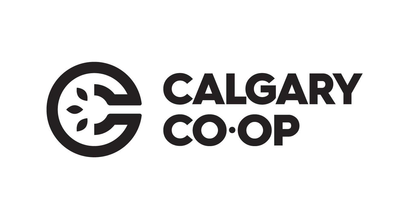 Calgary Co-op logo with circular emblem to the left of the text.
