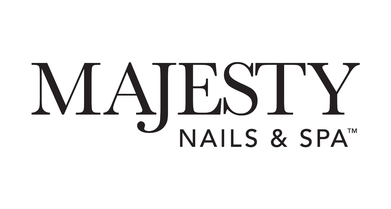 Majesty Nails & Spa black text logo on white background.