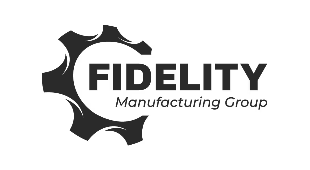 Fidelity Manufacturing Group logo with a gear symbol and bold text.