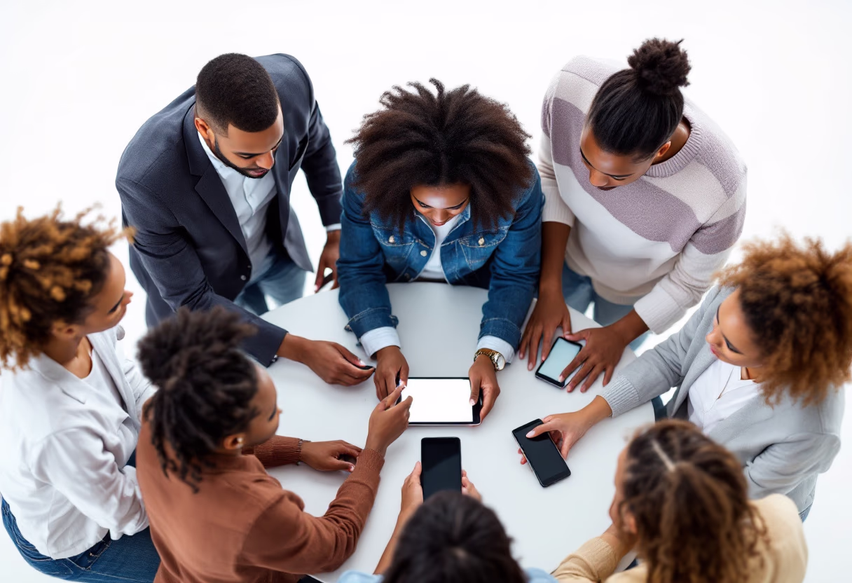 image of students collaborating on a project (for a edtech)