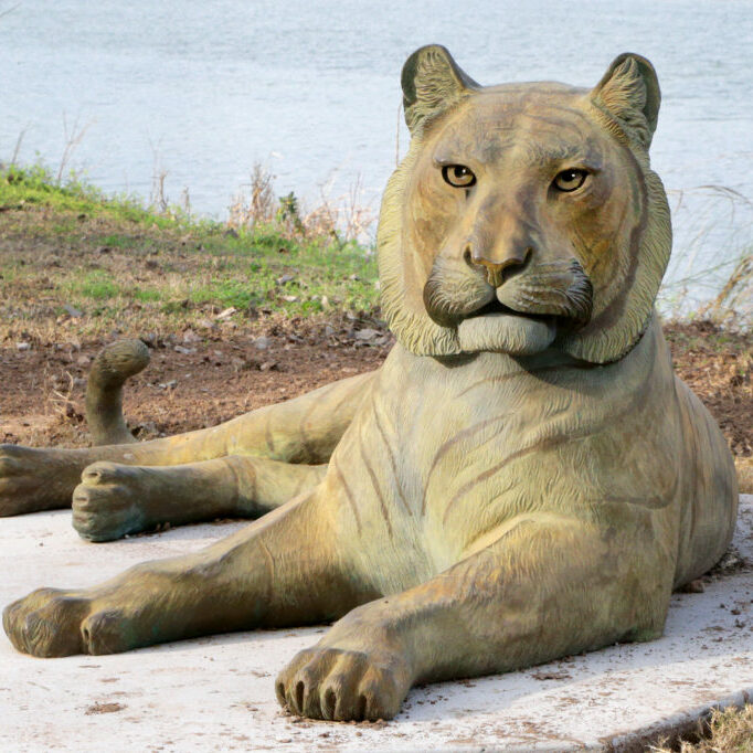 Sumatran Tiger — public sculpture on the Waco Sculpture Zoo trail