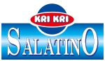 KRI KRI Salatino Markenlogo mit blauem und rotem Design.