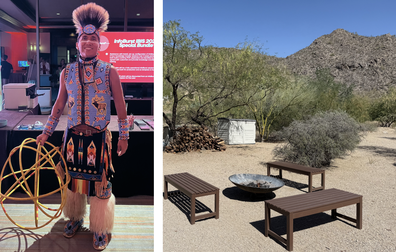 A native performer and the IBIS conference grounds