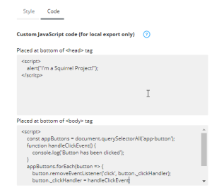 Screenshot of Custom CSS