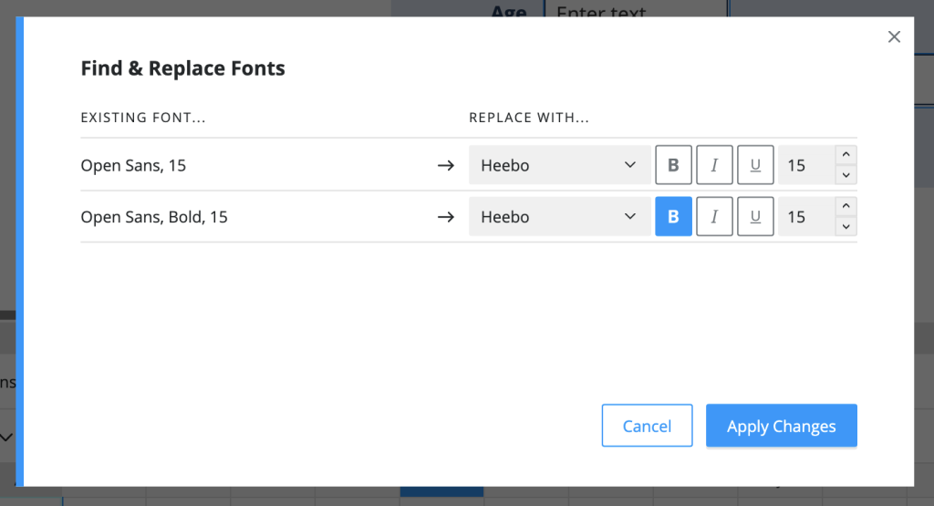 Screenshot of Font switcher