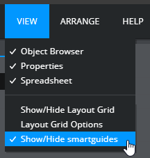 Show/Hide smart guides option