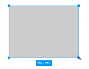 Screenshot of Resize information on a component