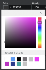 Recent colour in colour picker