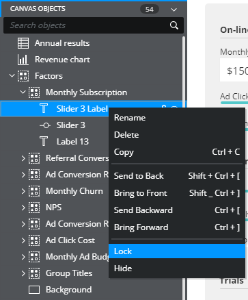 Context menu