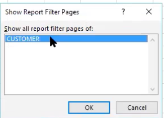 Using Show Report Filter Pages in Excel