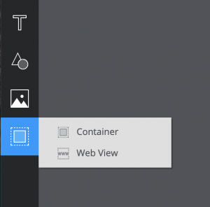 The Web View component is located in Containers in the Component LIbrary