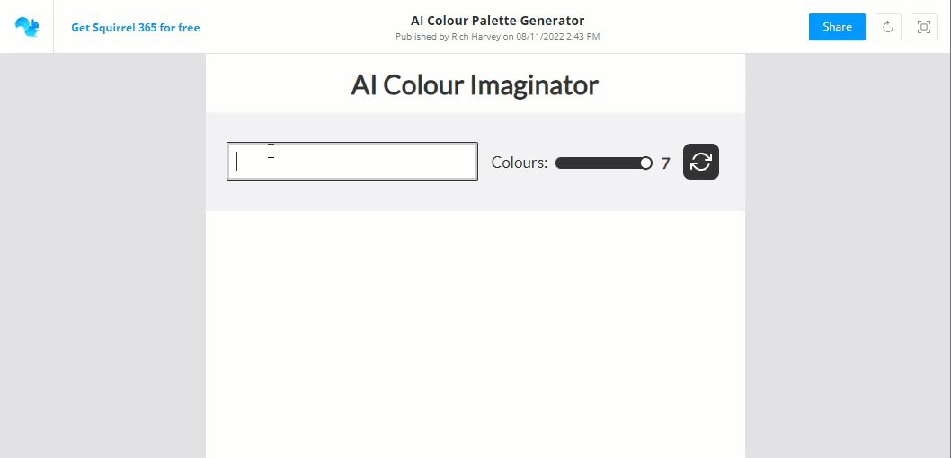 AI Colour palette generator