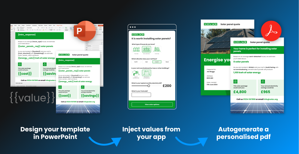Generate pdf in squirrel365