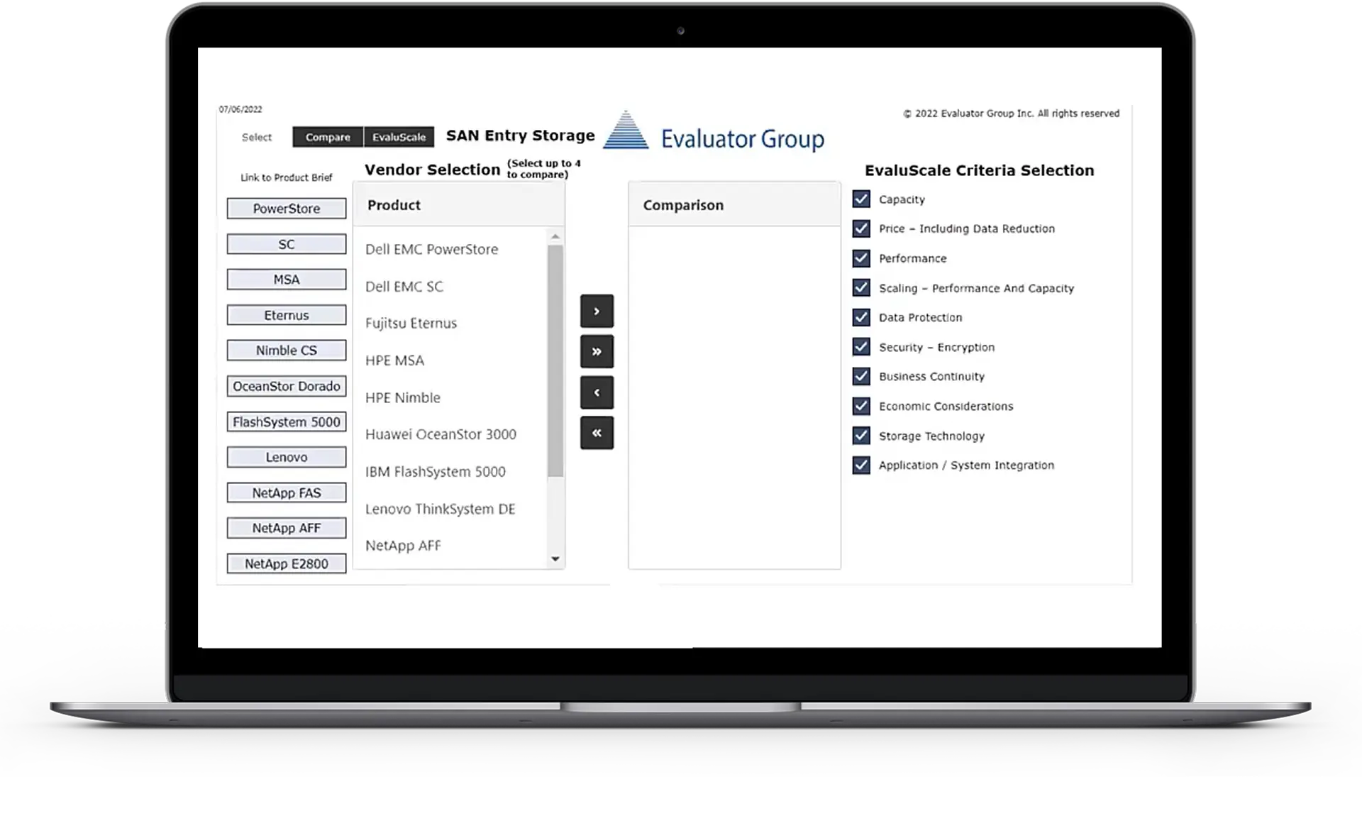Screenshot of Evaluator Groups solution