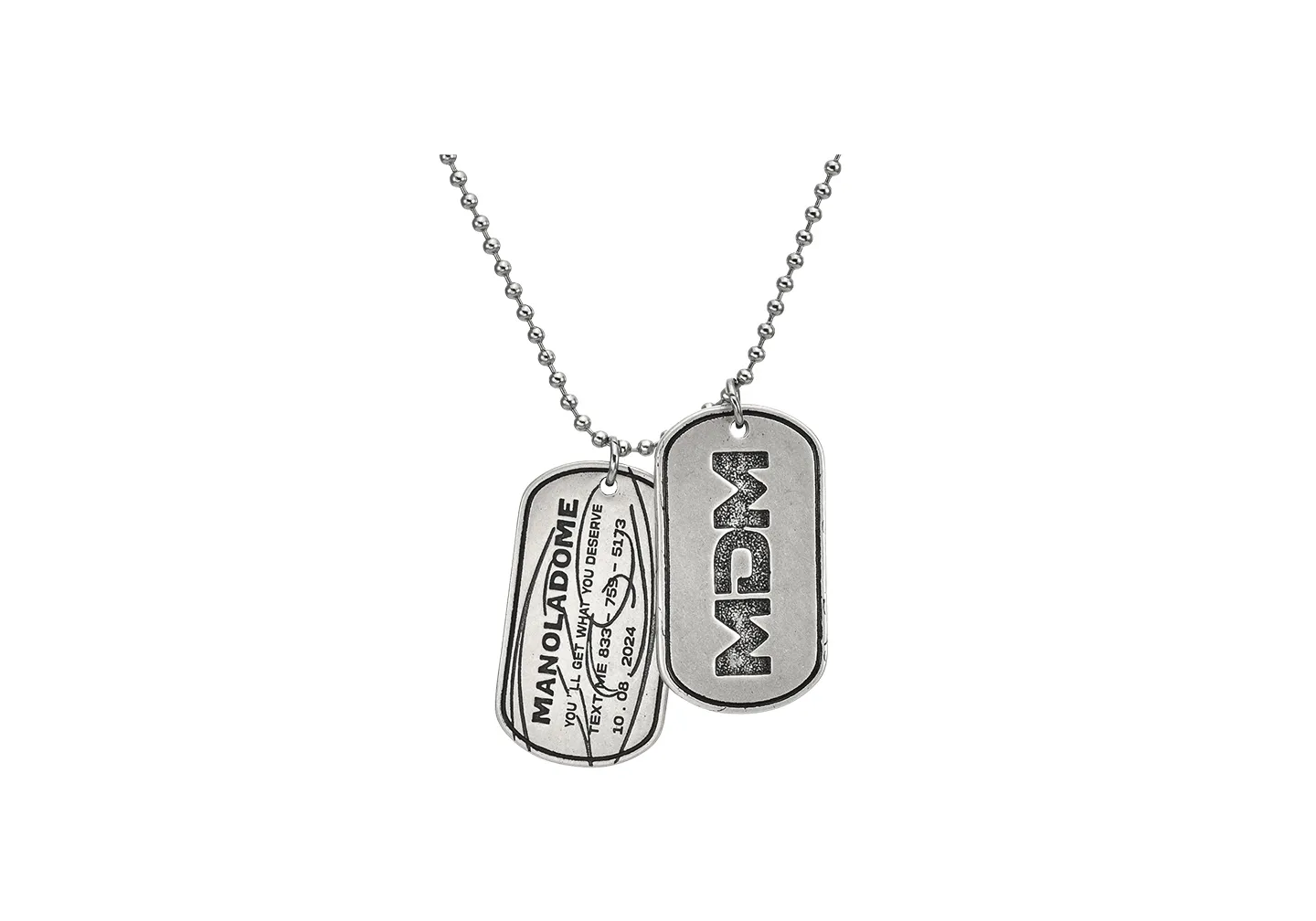 A custom Antique plated dog tag necklaces 