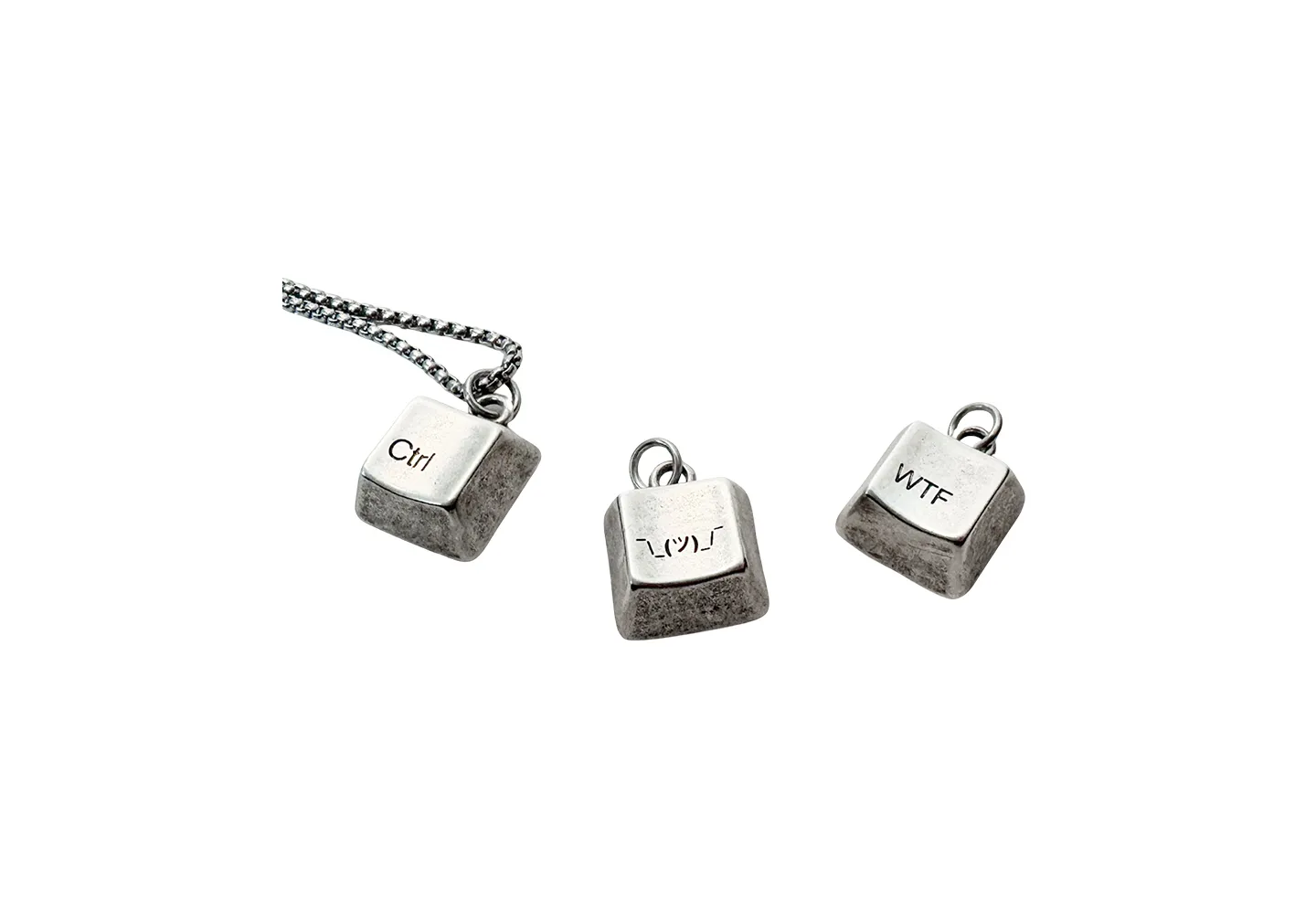 A custom Stainless steel keycap necklace 