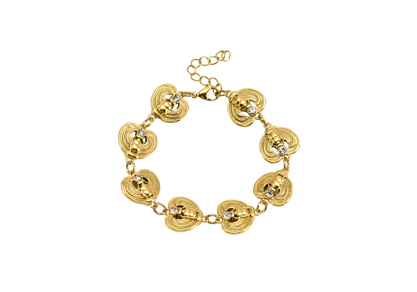 A custom Gold stainless steel charm bracelet 