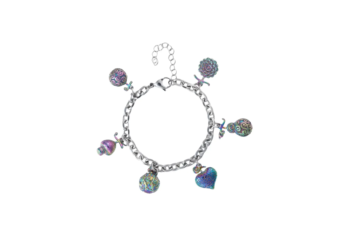 A custom Devils Fruit Metal Charm Bracelet 