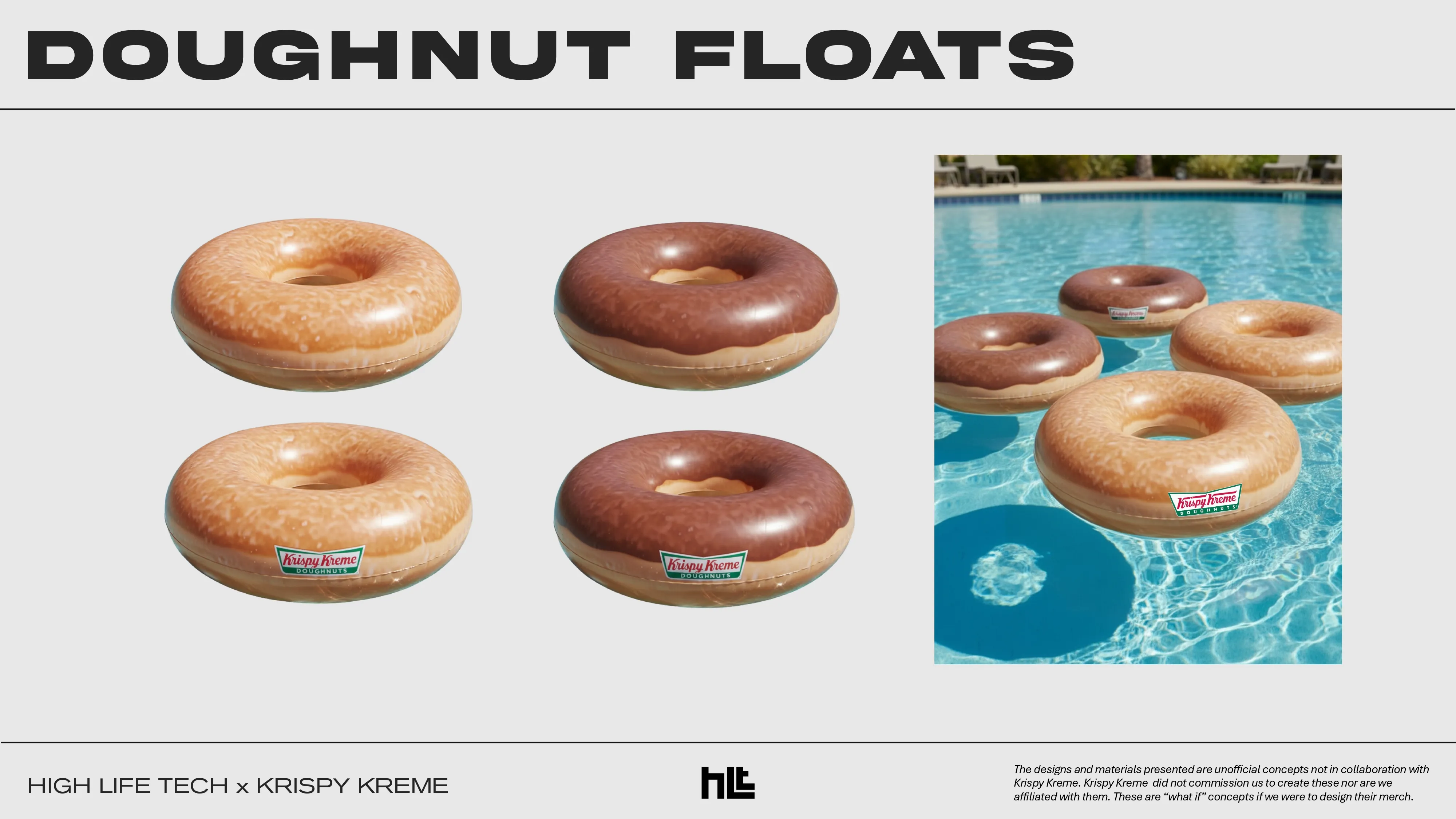 Krispy Kreme doughnut pool float 