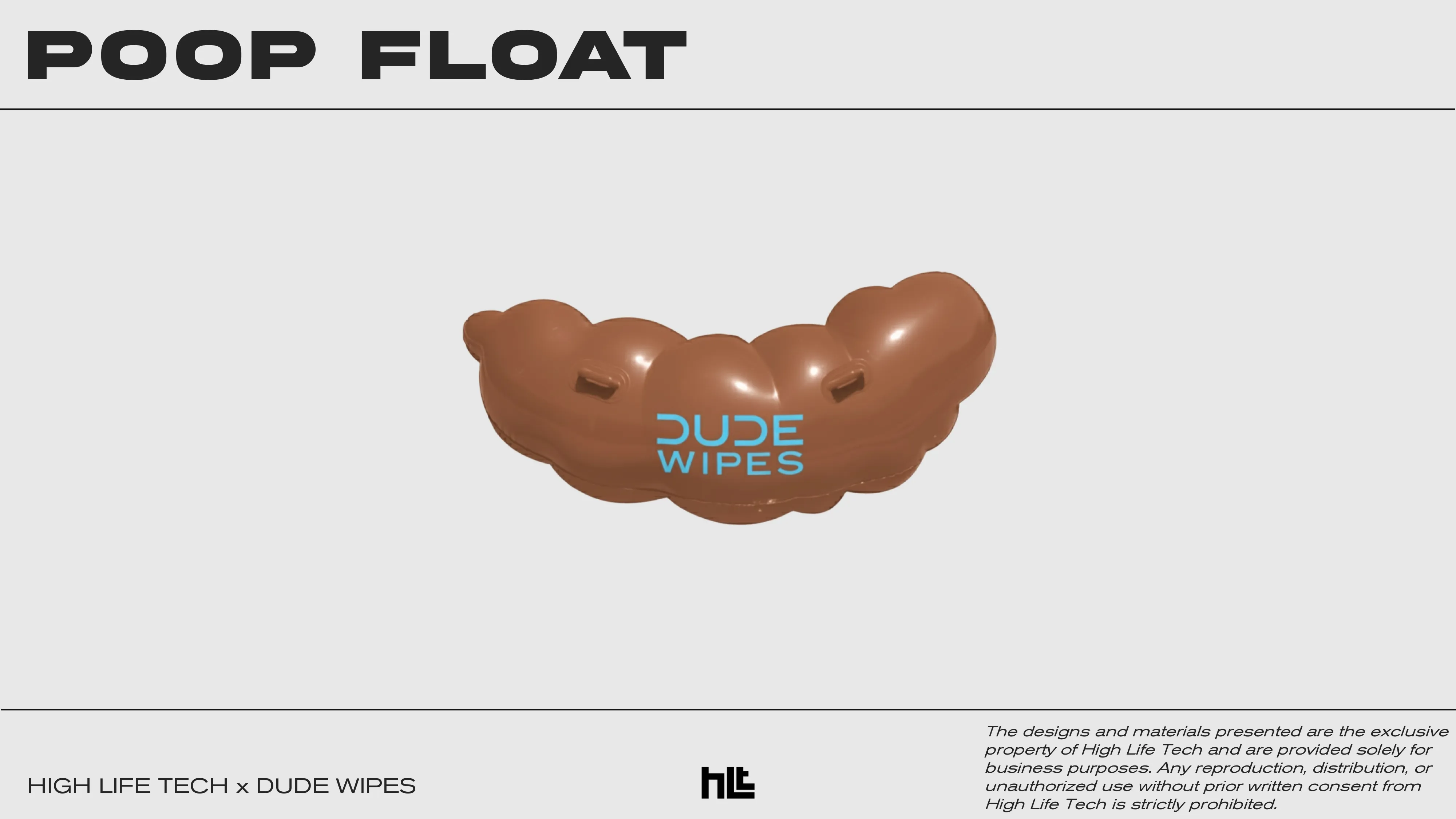 A banana boat poop float for Dude Wipes
