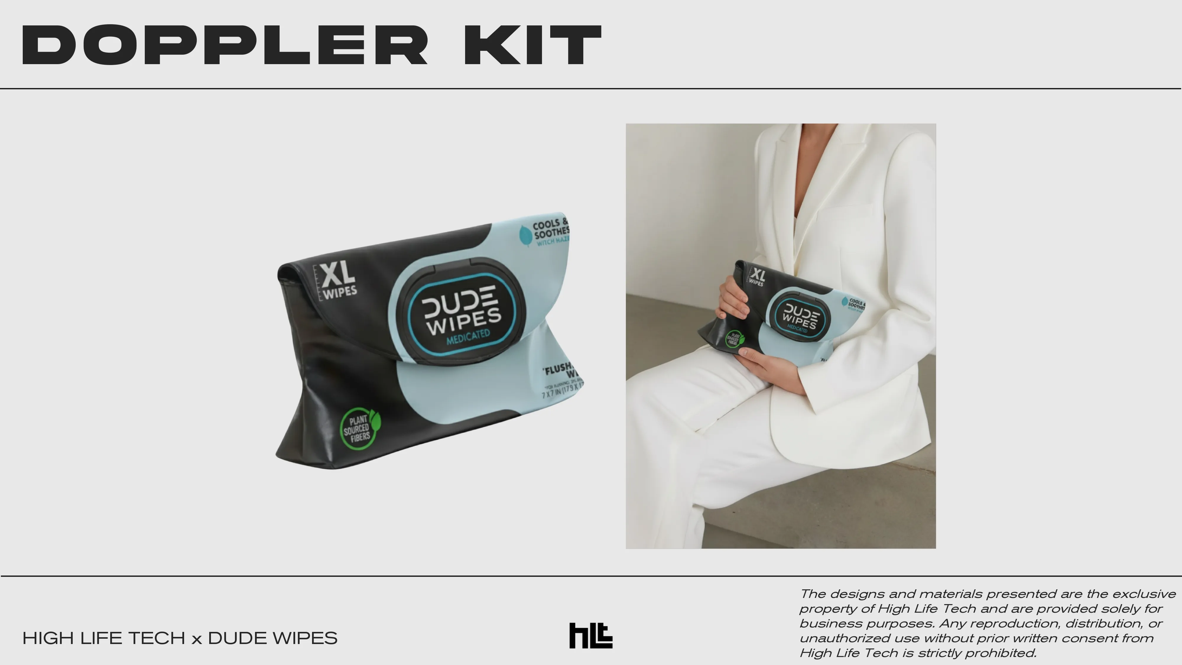 A custom Dude Wipes Doppler Kit