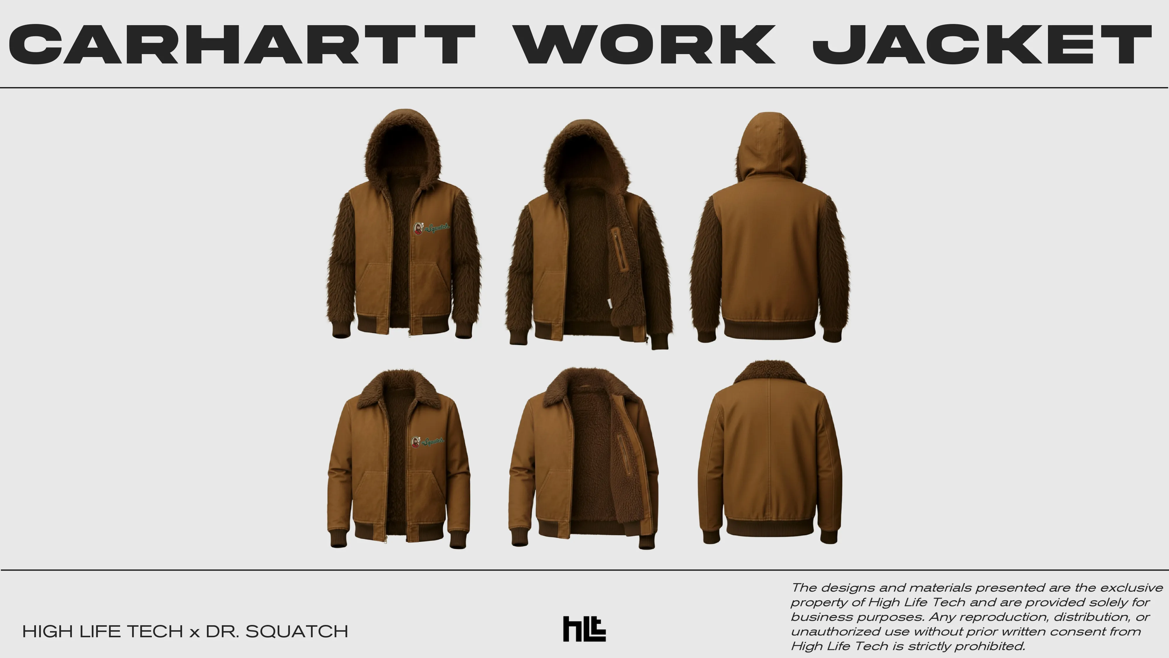 Our vision for a Dr.Squatch x Carhartt collab work jacket 
