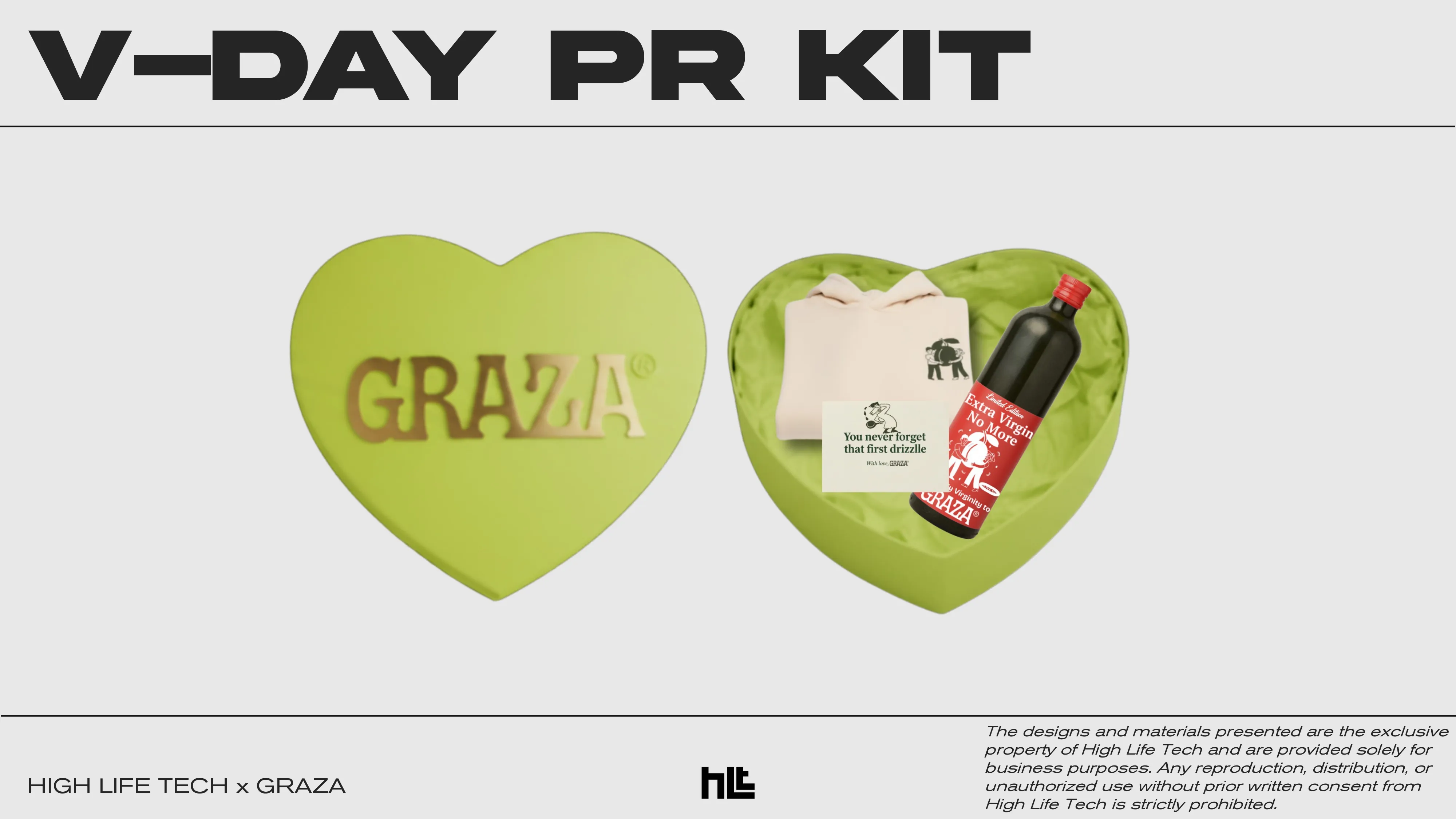 Packaging concept for Graza Valentines Day PR kit