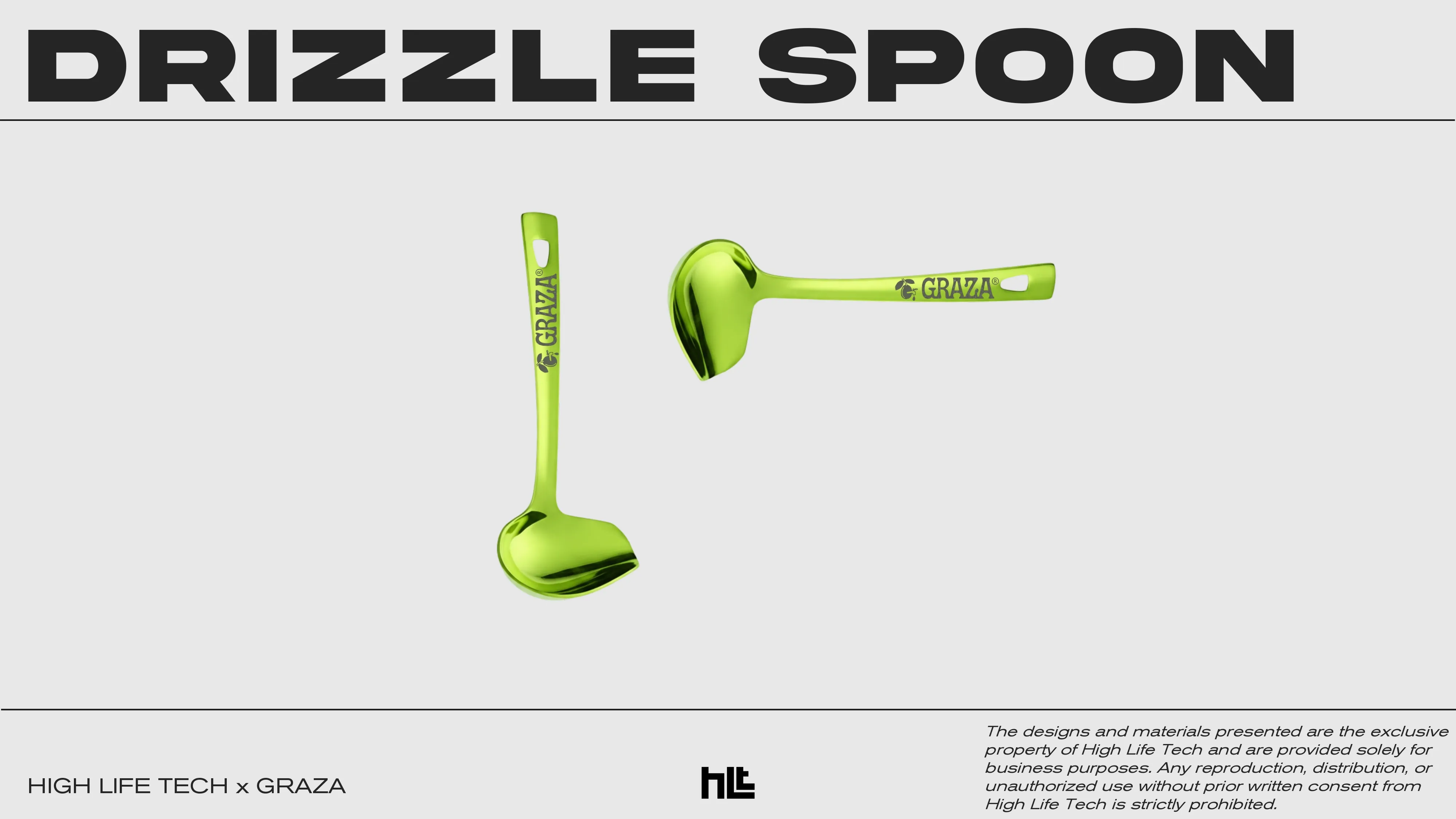 Graza custom branded drizzle spoon