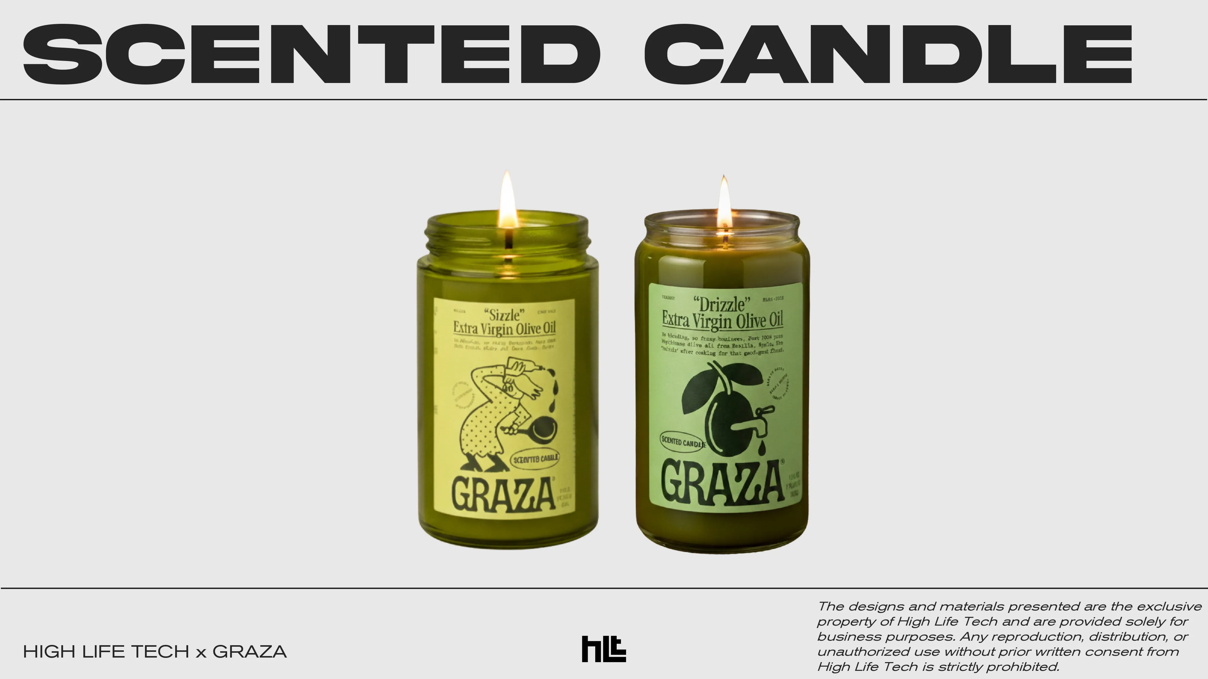 Graza scented candle branded merch idea