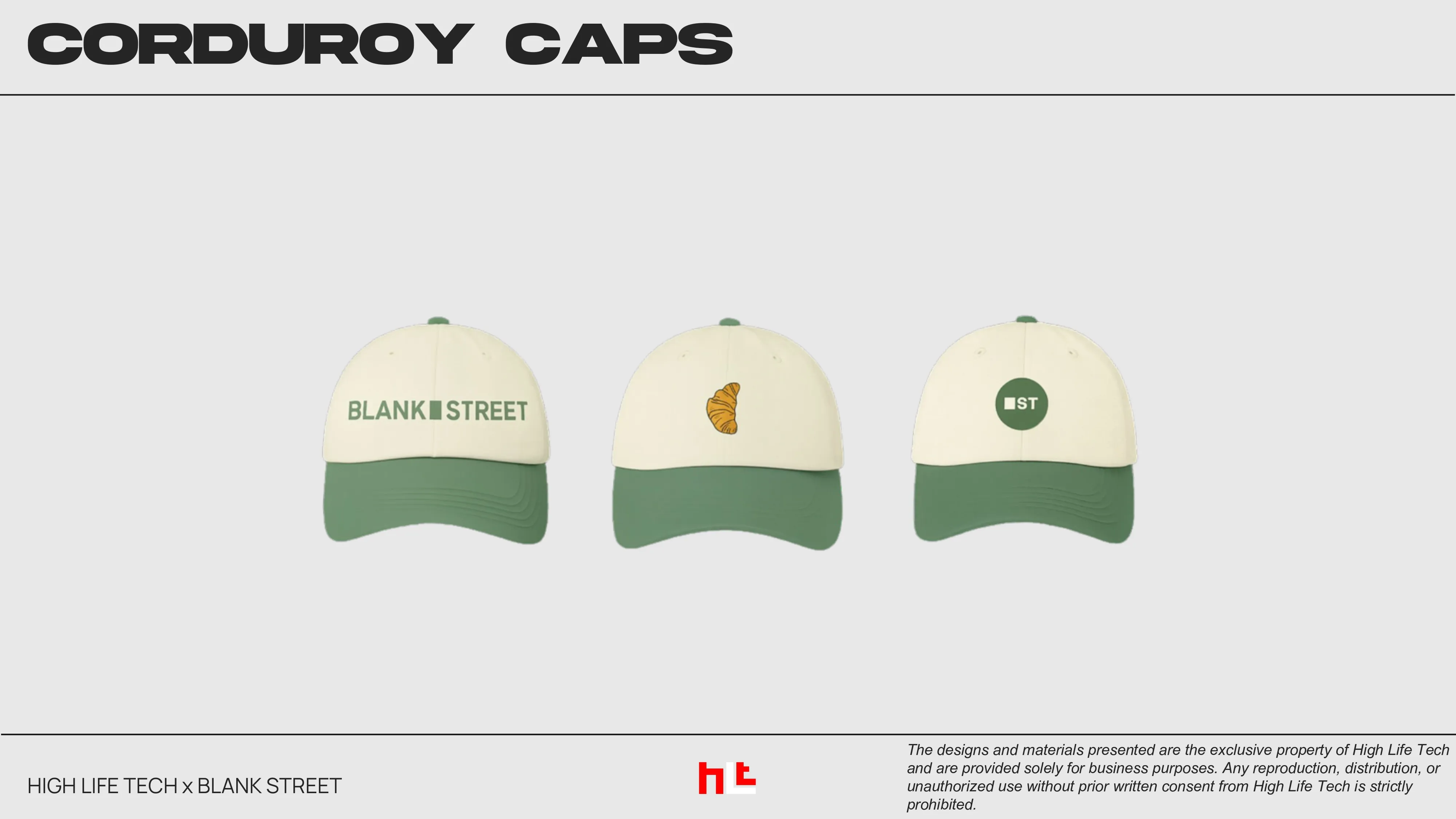 Custom branded corduroy hats 