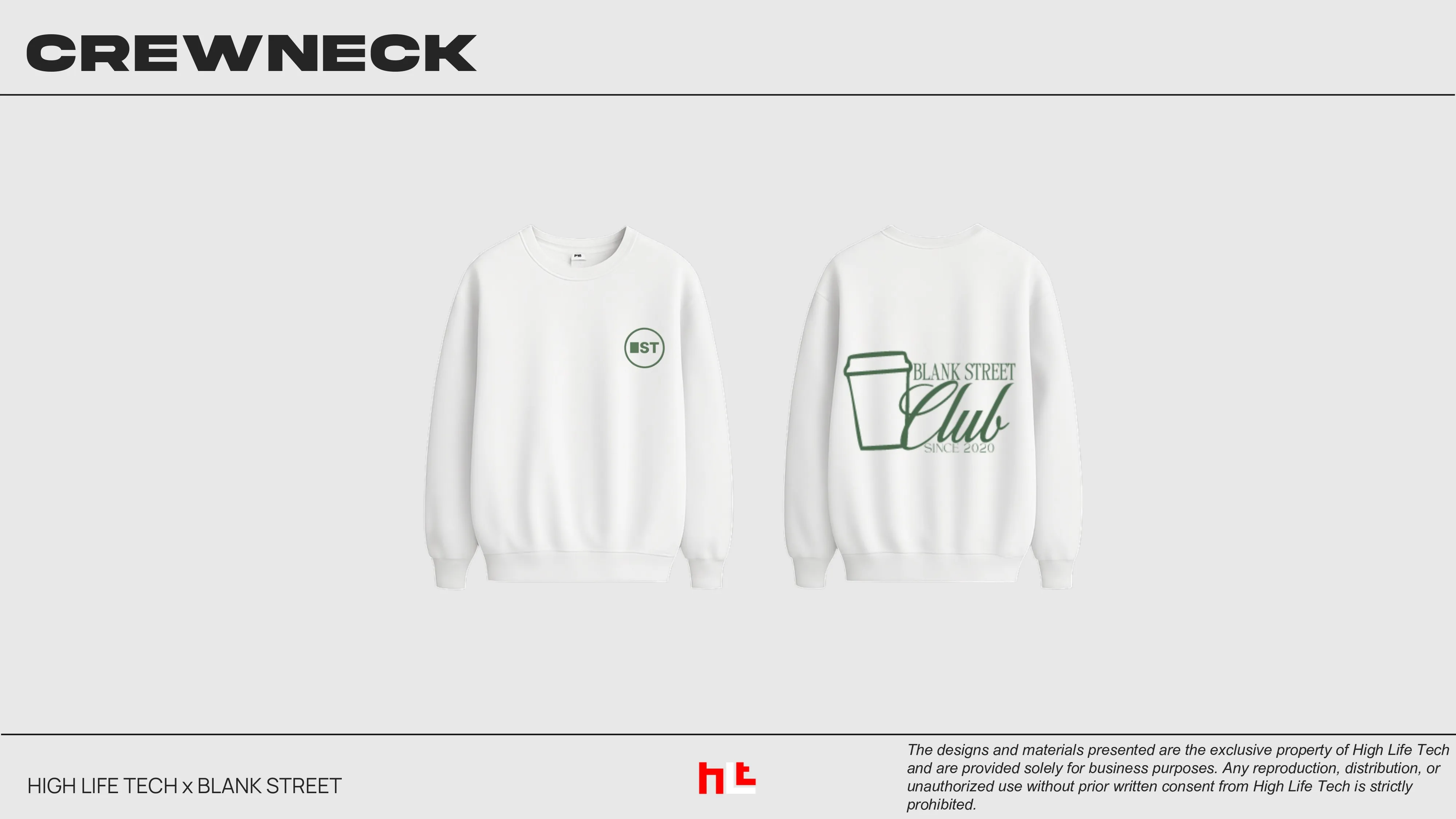 A Blank Street crewneck concept 